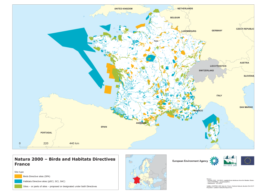 carte sites N2000 France